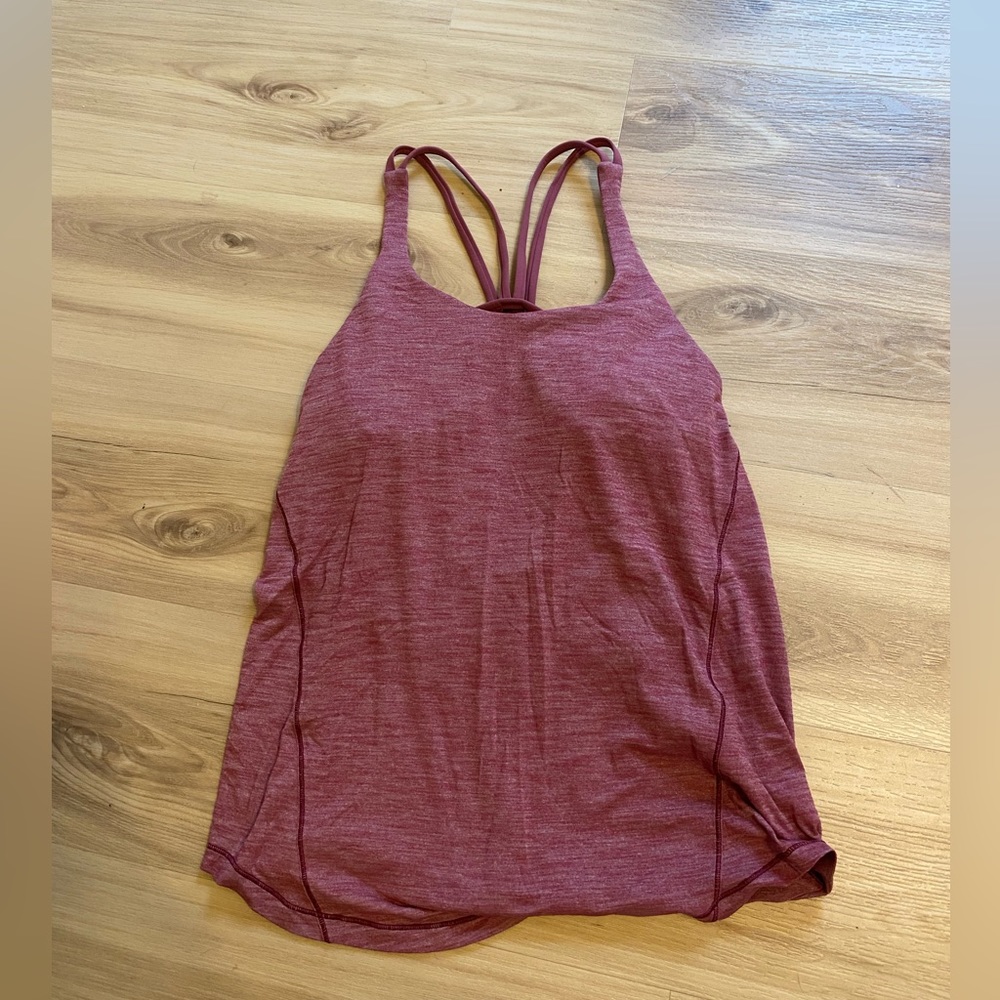 Lululemon Wild Tank with Built In Bra in Pink
